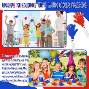 Bruiteurs en vrac, cadeaux de fête, pom-pom girls, mains applaudissantes en plastique, bruiteurs pour événements sportifs, claquettes à main - Product Image 6