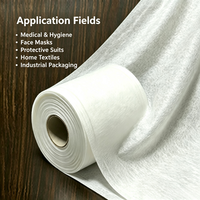 Rouleau de tissu non tissé en polypropylène 100% PP, 17,5 cm, 25 g/m², imperméable, en graphène, matière meltblown, pour masques N95 BFE