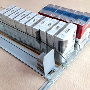 Étagère à ressort de recharge réglable en largeur poussant le système poussoir de bouteille - Product Image 1