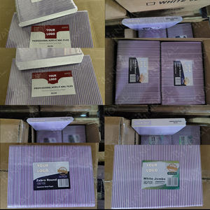 Lime à ongles personnalisée avec logo, 100/100, blanche, double face, lime à ongles incurvée - Product Image 4