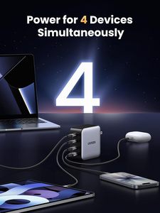 <span class=keywords><strong>Chargeur</strong></span> d'ordinateur portable compact pliable à charge rapide Ugreen Nexode 100W GaN USB-C <span class=keywords><strong>4</strong></span> ports pour MacBook Pro/<span class=keywords><strong>Air</strong></span> <span class=keywords><strong>iPad</strong></span> Pro pour 17/16/15 pouces - Product Image 3