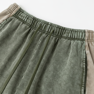 Pantalones Cortos Cargo de Algodón 100% Personalizados OEM con Logotipo, Dobladillo Dividido, Lavado Ácido, Cierre con Cordón, Transpirables y Antiarrugas para Hombre - Product Image 1