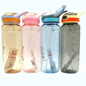 批发定制标志750毫升塑料自行车运动饮水瓶