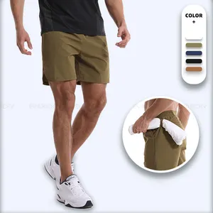 男士高品质印花健身房健身自行车短裤后口袋设计趋势跑步运动短裤男士运动运动短裤
