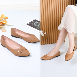 Chaussures Plates Femme de Style Coréen à Bout Fermé et Enfilage Facile, Tendance Mode Printemps Été, Styles Ballerines Espadrilles - Product Image 6