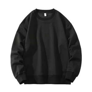 Suéter para Hombre, Primavera-Otoño 2025, Holgado e Informal, de Algodón Chino, Cuello Redondo, Manga Larga y Color Sólido - Product Image 5