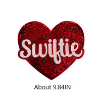 Patchs tendance en sequins volumineux LOVE XOXO à repasser sur les vêtements, accessoires pour vêtements, cœur Swittie, patchs en chenille pour la Saint-Valentin, cadeau pour femmes