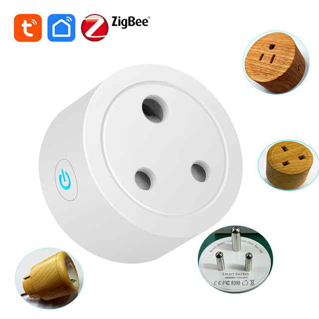 Tooya BSD51 India Zigbee Mesh Smart Socket with Energy Monitor Custom ESP32 Module WiFi HomeKit Matter Bar Design Screen <2"