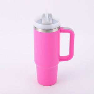 Mug de voyage isotherme 30oz H2.0 avec poignée, couvercle et paille, antidérapant, conception personnalisée ODM OEM - Product Image 4