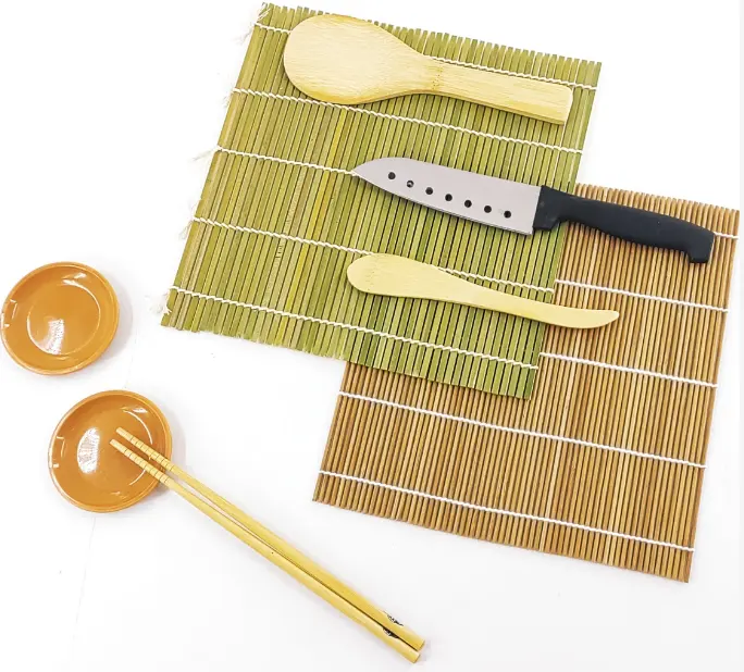 Kit de Preparación de Sushi casero para el hogar, utensilio de cocina para hacer Sushi, para principiantes, molde de arroz, herramientas, Estera de bambú