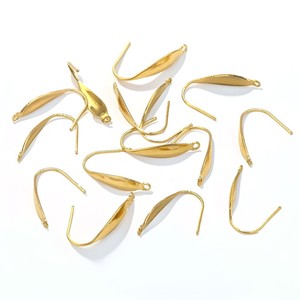 Crochets d'oreille en acier inoxydable, forme feuille de diamant, forme en U, pour la fabrication de boucles d'oreilles, couleur or, accessoires de bijoux unisexes 00332 - Product Image 1