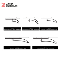 Bande de protection murale en aluminium en forme de bec d'aigle pour corniche de balcon, profilé en L pour architecture décorative, livraison directe