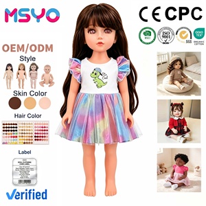 Muñeca Bebé Reborn MSYO con Ropa, Vinilo Suave, Cabello Largo, Estampado de Dinosaurio y Tutú Arcoíris, Personalizable, El Mejor Regalo, OEM ODM - Product Image 1
