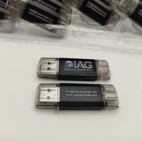 Unidad Flash USB2.0 Tipo C de 32GB/64GB (Interfaz Dual para Android/Teléfono/Tableta/Computadora/Portátil/MacBook OTG) Metálica Plateada, 1 Año de Garantía
