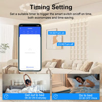 Interruttore a Muro EU 220V a 2 Vie con Pannello in Vetro Touch Screen, Interruttore Intelligente Wi-Fi per Illuminazione