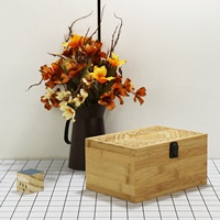 Boîte à bijoux en bois, boîte à thé, organisateur de luxe en bambou, petite boîte en bois