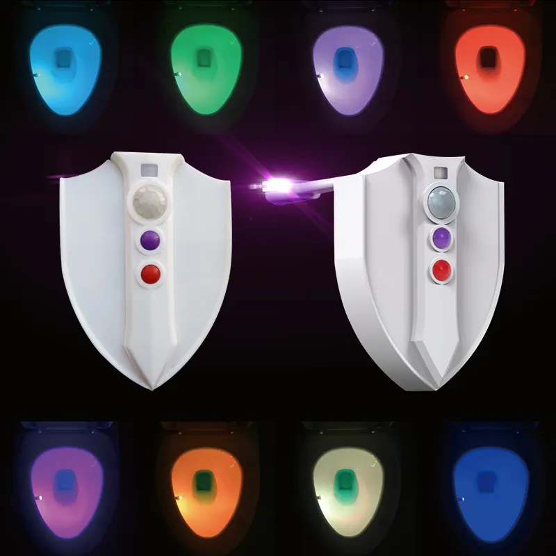 Luz UV para inodoro Sensor de movimiento de 8 colores para la familia para viajes de negocios