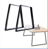 Pieds de table en acier de haute qualité, pieds carrés en métal pour table à manger