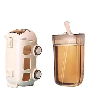 Gobelet d'eau en plastique pour enfants, design ludique, avec paille, pour boire directement, vente en gros - Product Image 4