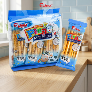 Snacks Exóticos Más Vendidos a Nivel Mundial, Barra de Galleta de Leche Crujiente con Sabor a Crema Dulce, 186g, ODM, Muestra Gratis - Product Image 2