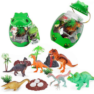 Juego de 16 figuras de dinosaurios de plástico con forma de huevo, juguetes de moda 2026 con figura de dinosaurio, árbol, volcán y roca - Product Image 2