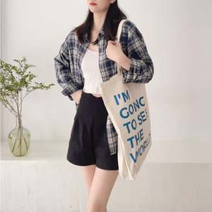 Sac fourre-tout de shopping de luxe en toile de haute qualité, écologique, grande capacité, avec logo personnalisé imprimé, poignée en corde, fermeture éclair réutilisable - Product Image 5