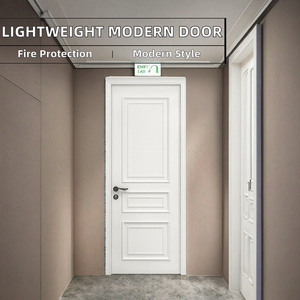 Lightweight Modern Security WPC Composite Entry Door for Apartment Home Use Side Opening Finished Surface <b>Fire</b> Prevention Easy - Product Image 2