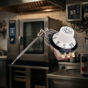 Termostato de Alta Calidad 250VAC 20A 60-400 ° Horno Comercial C DPST - Product Image 1