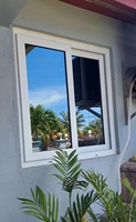 Ventanas Corredizas de PVC/Vinilo con Doble Vidrio Resistentes a Huracanes Zhiyi Modernas 37x38 para Viviendas, Apartamentos y Casas Grandes