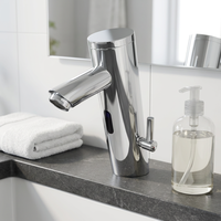 Keran Sensor Tanpa Sentuh Pintar, Keran Wastafel Kamar Mandi Mewah Kontemporer dengan Kontrol Air Panas & Dingin Otomatis