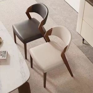 Sedia da pranzo 2026 in legno massello stile nordico con schienale, moderna e minimalista, per sala da pranzo ZN 534 - Product Image 5