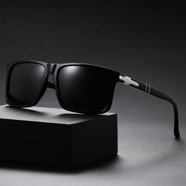 Manufacturer Trendy Polarized Integrated Nose Support Simple Spring Leg Square Men's Sunglasses