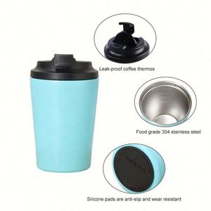 Vaso Térmico Personalizable de Acero Inoxidable de 12oz/350ml, Reutilizable, Multiusos, para Café, con Tapa Abatible, Libre de BPA, Estilo Americano - Product Image 3