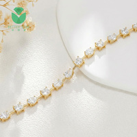 Collier tennis en diamant créé en laboratoire certifié IGI Betterstar, bracelet tennis en diamant cultivé en laboratoire en or 18K/14K, chaîne personnalisée
