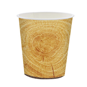 Wood Grain Party Tableware Set <b>Disposable</b> <b>Plates</b> Cups Napkins Forks Spoons Forest Theme Camping Outdoor Party Supplies Kit - Product Image 5