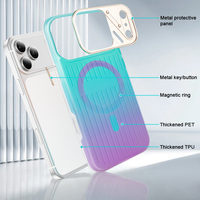 Casing Ponsel OEM Gradient Magnetic Wireless Charging untuk iPhone 18 Pro Max, Anti Benturan, Bahan TPU PET dengan Pelindung Lensa Kamera Berbahan Metal