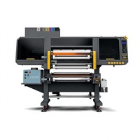 Imprimante UV DTF tout-en-un, imprimante d'autocollants par transfert UV, machine à plastifier, tête d'impression Epson, CMYK, blanc, vernis, quatre buses