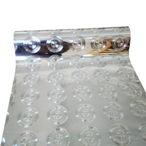 Pet cơ sở nhựa Glossy Bạc Holographic sọc <span class=keywords><strong>Foil</strong></span> in ấn dập nóng cuộn cho truyền nhiệt bao bì và nhãn - Product Image 2