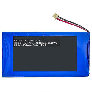 Baterai li-polimer 7.4V 7200mAh 53,28wh untuk XT OOL EZ500 i80 Pad PS80 PL3769124 2S - Product Image 3