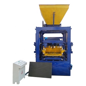 Machine à fabriquer des blocs creux en béton semi-automatique manuelle QTJ4-24, machine à fabriquer des briques en ciment CHB, équipement de construction de petite taille - Product Image 3
