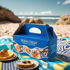 Scatole quadrate da asporto pieghevoli multicolore ispirate a <span class=keywords><strong>Istanbul</strong></span> scatole lunghe quadrate per Kebab/Shawarma con laminazione opaca - Product Image 6