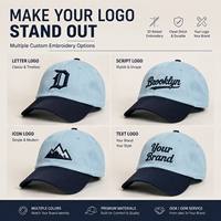Gorra de Béisbol Premium Azul Cielo Marino de 6 Paneles, Transpirable, de Sarga de Algodón, para Torneos, Uniformes de Equipo, Eventos, con Logotipo Personalizado