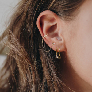 Pendientes de Plata de Ley S925 ROXI con Circonitas, Diseño Moderno con Borlas, Cadena Larga, Aro Asimétrico, Clip para la Oreja, para Regalo de Boda o Fiesta - Product Image 5