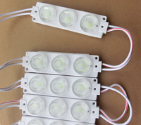 Module LED SMD 2835 3030 12V 75*20MM 3 LED 3000K 10000K Rouge Rose Jaune Corps ABS pour Boîte Lumineuse Publicitaire