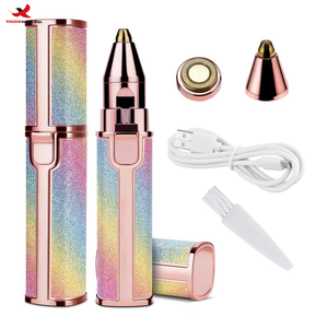 เครื่องกันคิ้วและกำจัดขนไฟฟ้า 2-in-1 แบบไร้ความเจ็บปวด ชาร์จซ้ำได้ มีไฟ LED กันน้ำ ใช้ในบ้าน คู่มือภาษาอังกฤษ - Product Image 1