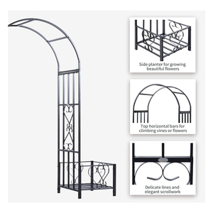 <span class=keywords><strong>Arche</strong></span> de jardin <span class=keywords><strong>en</strong></span> acier <span class=keywords><strong>forgé</strong></span> blanc, la plus vendue <span class=keywords><strong>en</strong></span> gros, <span class=keywords><strong>pour</strong></span> diverses <span class=keywords><strong>plantes</strong></span> <span class=keywords><strong>grimpantes</strong></span> - Product Image 5