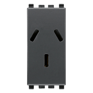 ปลั๊กไฟ SICURY 2P+T 10A สีเทาอาร์เจนตินา ขนาด 4.1x2.8x5.3 ซม. - Product Image 1