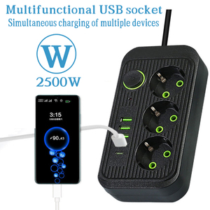 Regleta de Enchufes con 4 Puertos USB, Protección Contra Sobretensiones IP44, Control Remoto Wi-Fi, ABS, 16A, Opciones de Tipo de <span class=keywords><strong>Enchufe</strong></span> Personalizadas OEM/ODM, Mercado Ruso - Product Image 4