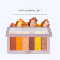 Großhandel 6 Farben Langlebige wasserdichte Schimmer Matte Lidschatten Palette Profession elle Perl glanz Rotbraun Erd pulver