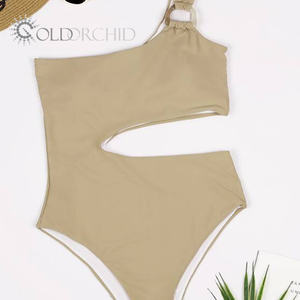 Maillot de bain de plage découpé une pièce à une épaule pour femmes de conception chaude - Product Image 5
